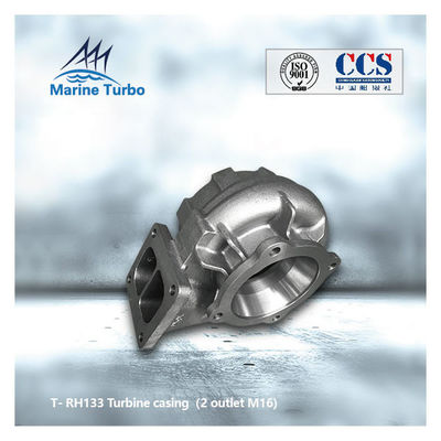 Two Outlet M16 T- T- RH133 Turbine Housing For Radial Flow  Turbocharger