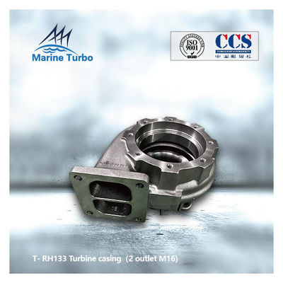 Two Outlet M16 T- T- RH133 Turbine Housing For Radial Flow  Turbocharger